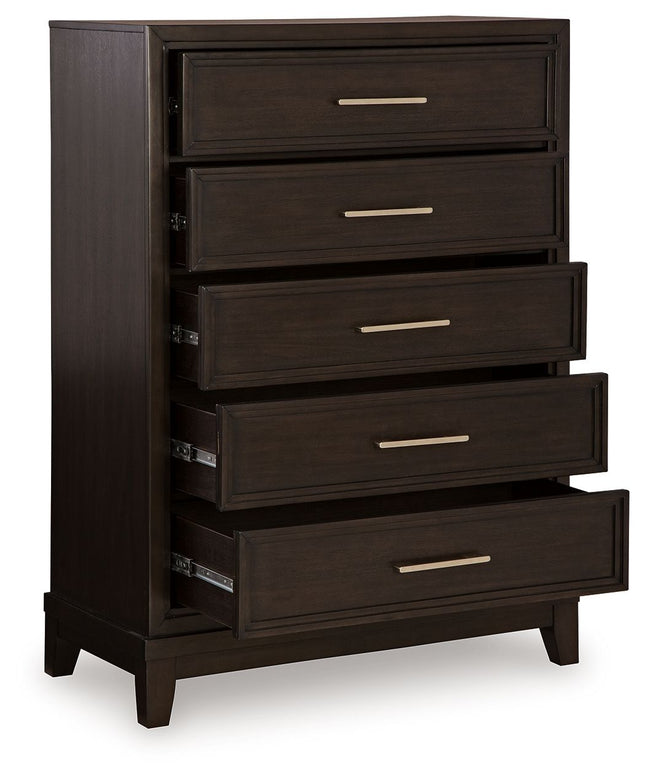 Neymorton - Dark Grayish Brown - Five Drawer Chest Signature Design by Ashley® 