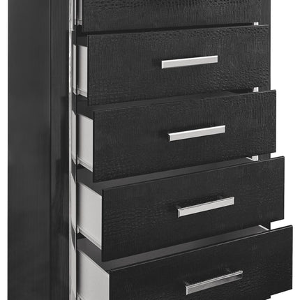 Kaydell - Black - Five Drawer Chest Ashley Furniture 