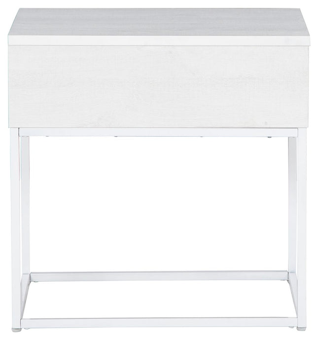 Deznee - White - Rectangular End Table Signature Design by Ashley® 