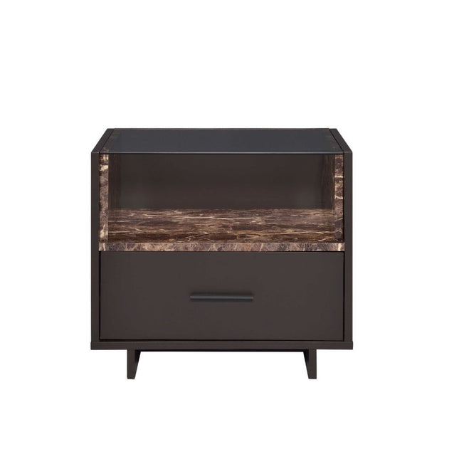 Dayle - Accent Table - Faux Marble & Espresso ACME 