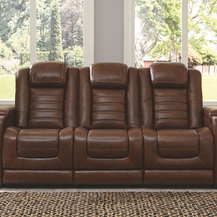 Backtrack - Chocolate - Pwr Rec Sofa With Adj Headrest Ashley Furniture 