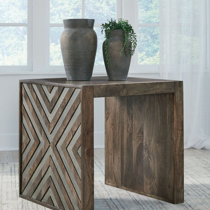 Dreggan - Brown - Square End Table Signature Design by Ashley® 