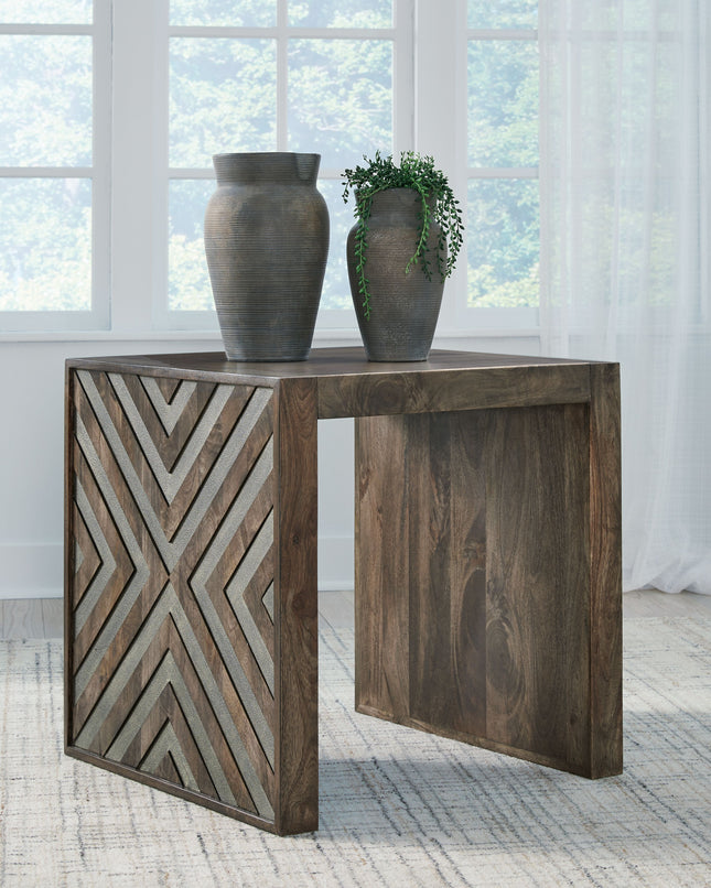 Dreggan - Brown - Square End Table Signature Design by Ashley® 