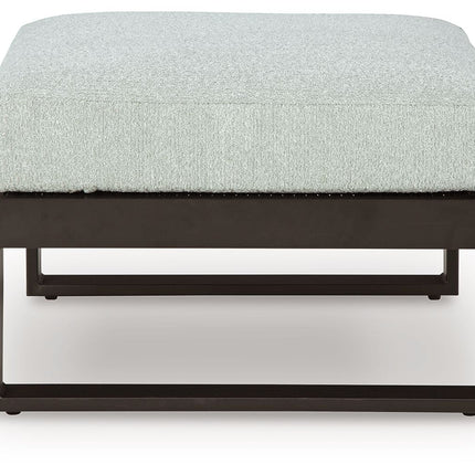 Beachloft - Black / Gray - Ottoman With Cushion Signature Design by Ashley® 