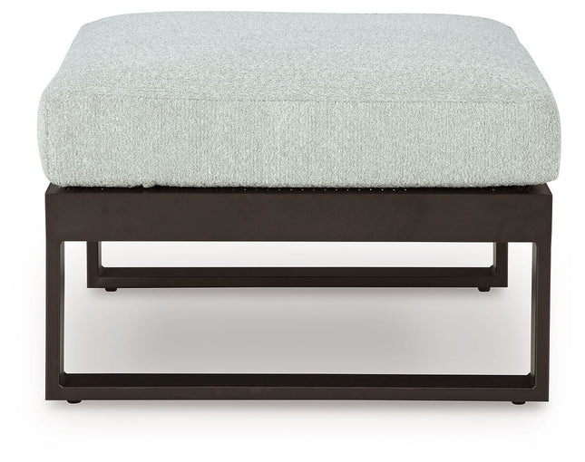 Beachloft - Black / Gray - Ottoman With Cushion Signature Design by Ashley® 