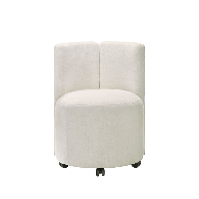 Blayde - Side Chair With Swivel (Set of 2) - White Fabric ACME 