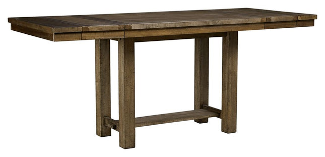 Moriville - Grayish Brown - Rectangular Dining Room Counter Extension Table Ashley Furniture 