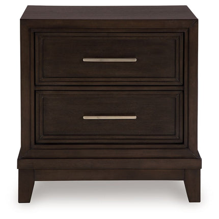 Neymorton - Dark Grayish Brown - Two Drawer Night Stand Signature Design by Ashley® 