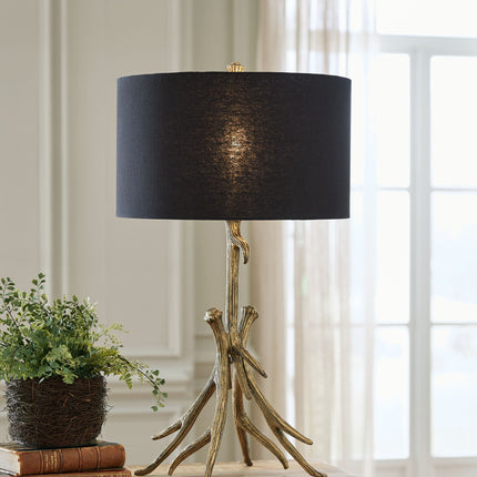 Josney - Antique Gold Finish - Metal Table Lamp Signature Design by Ashley® 