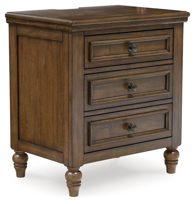 Sturlayne - Brown - Three Drawer Night Stand - Tony's Home Furnishings