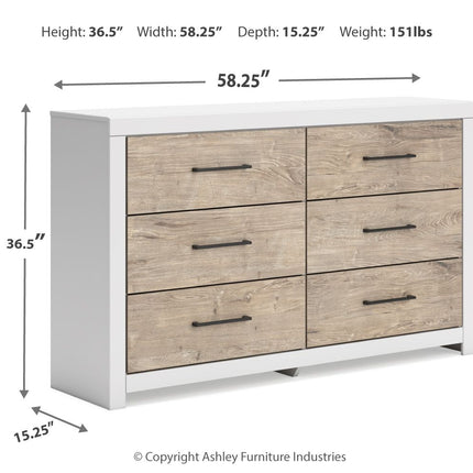 Charbitt - Two-tone - Six Drawer Dresser Signature Design by Ashley® 