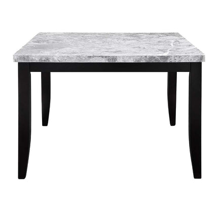 Hussein - Counter Height Table With Marble Top - Marble & Black Finish ACME 