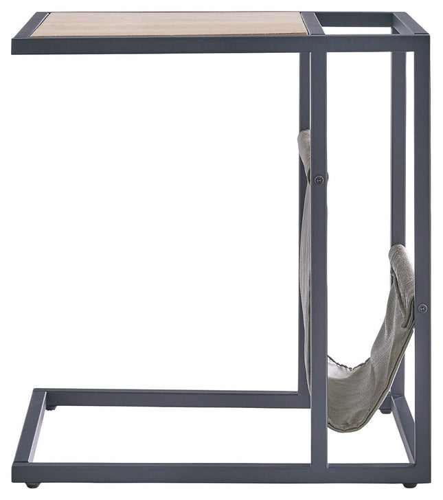 Freslowe - Light Brown / Black - Chair Side End Table With Magazine Basket Signature Design by Ashley® 