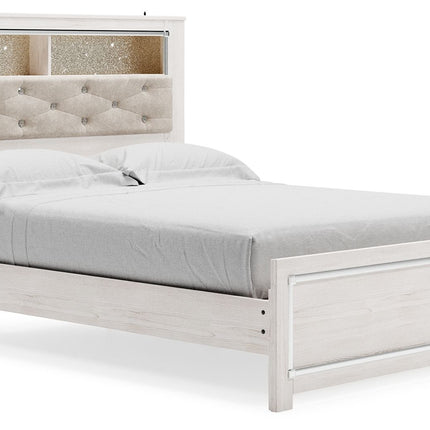 Altyra - White - Queen Panel Bookcase Bed With Roll Slats - Tony's Home Furnishings