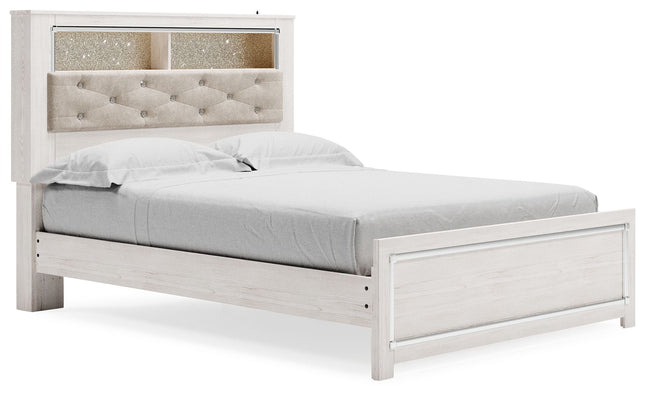 Altyra - White - Queen Panel Bookcase Bed With Roll Slats - Tony's Home Furnishings