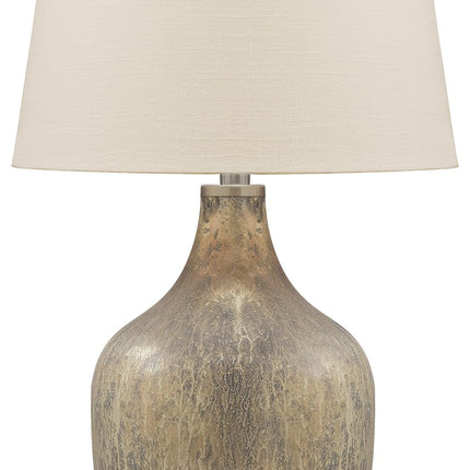 Mari - Gray / Gold Finish - Glass Table Lamp Ashley Furniture 