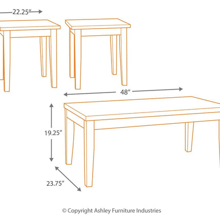 Maysville - Black - Occasional Table Set (Set of 3) Ashley Furniture 