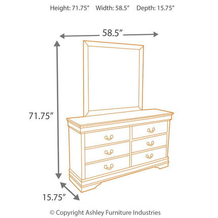 Alisdair - Dresser, Mirror, Sleigh Bed Signature Design by Ashley® 