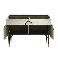 Brancaster - Accent Table - Top Grain Leather & Aluminum ACME 