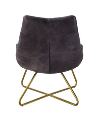 Dhalsim Accent Chair - Antique Ebony Top Grain Leather ACME 