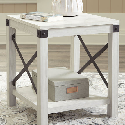 Bayflynn - Whitewash - Square End Table Signature Design by Ashley® 