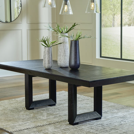 Londer - Black - Rectangular Dining Room Ext Table Millennium® by Ashley 