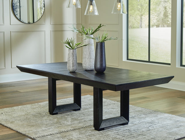 Londer - Black - Rectangular Dining Room Ext Table Millennium® by Ashley 