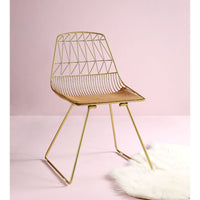 Fantasia - Side Chair (Set of 2) - Whiskey PU & Gold - Tony's Home Furnishings