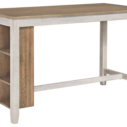 Skempton - White - Rectangular Counter Table With Storage Signature Design by Ashley® 