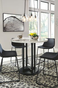 Thumbnail for Centiar - Black / Gray - Round Dining Room Counter Table - Tony's Home Furnishings