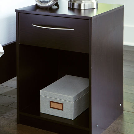 Finch - Black - One Drawer Night Stand Signature Design by Ashley® 