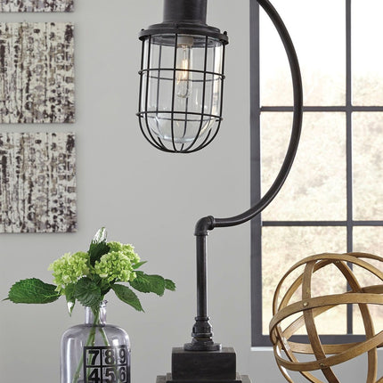 Jae - Antique Black - Metal Desk Lamp Ashley Furniture 