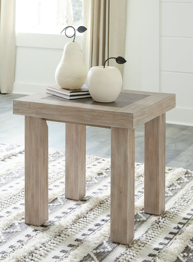 Hennington - Light Brown - Rectangular End Table Ashley Furniture 