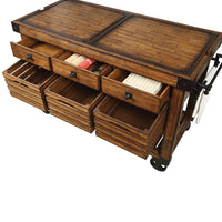 Kaif - Kitchen Cart - Distressed Chestnut ACME 