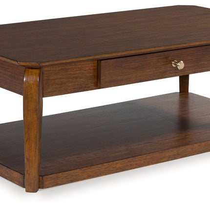 Trenmour - Medium Brown - Rectangular Cocktail Table Signature Design by Ashley® 