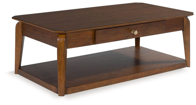 Trenmour - Medium Brown - Rectangular Cocktail Table Signature Design by Ashley® 