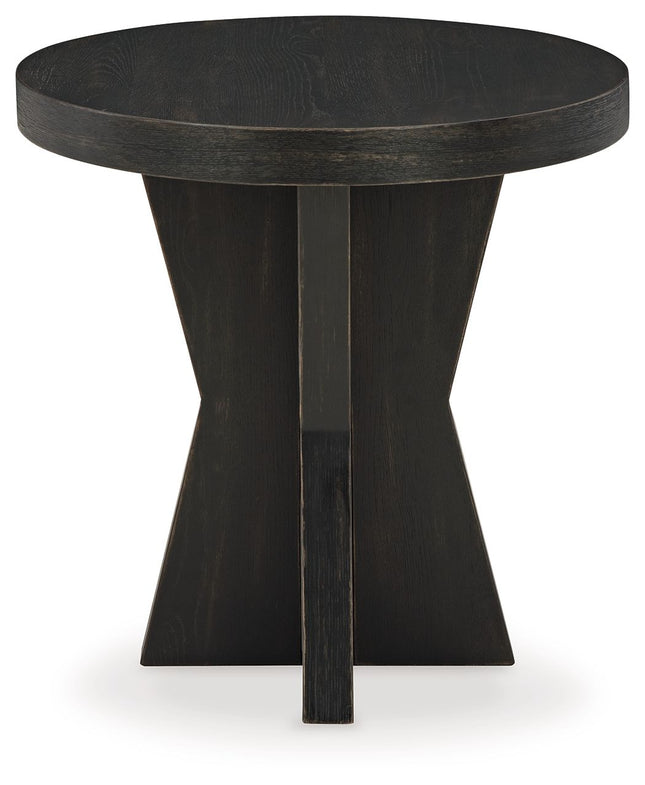 Galliden - Black - Round End Table Signature Design by Ashley® 