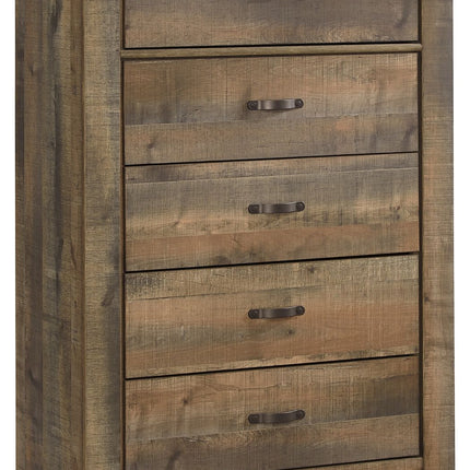 Trinell - Brown - Five Drawer Chest Ashley Furniture 