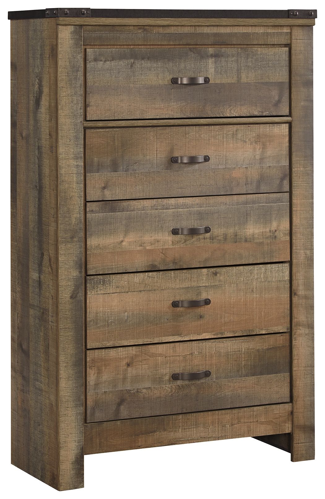 Trinell - Brown - Five Drawer Chest Ashley Furniture 