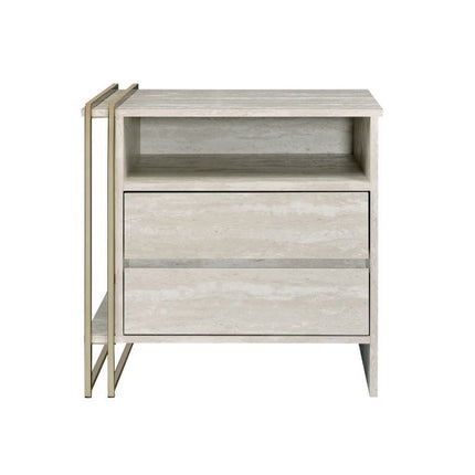 Tyeid - Accent Table - Antique White & Gold Finish ACME 