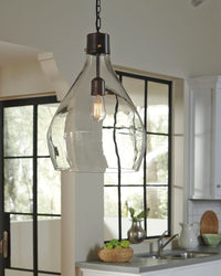 Thumbnail for Avalbane - Clear / Gray - Glass Pendant Light - Tony's Home Furnishings