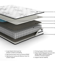 Chime 10 Inch Hybrid - White - 2 Pc. - Queen Mattress And Pillow