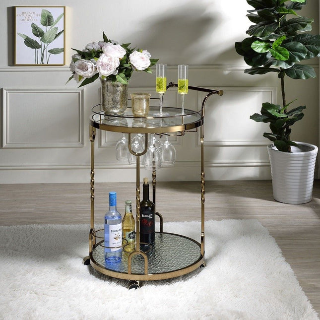 Vikki - Serving Cart - Gold ACME 