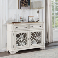 Thumbnail for Florian - Server - Antique White & Oak - Tony's Home Furnishings