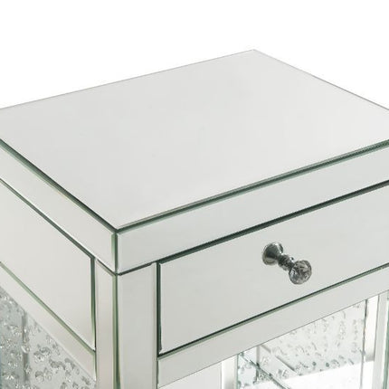 Nysa - Accent Table - Mirroed & Faux Cyrstals Inlay ACME 