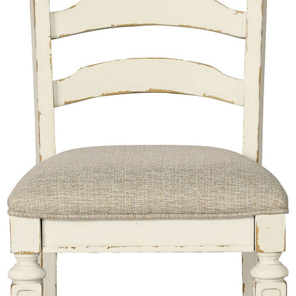 Realyn - Chipped White - Dining Uph Side Chair (Set of 2) - Ladderback Ashley Furniture 