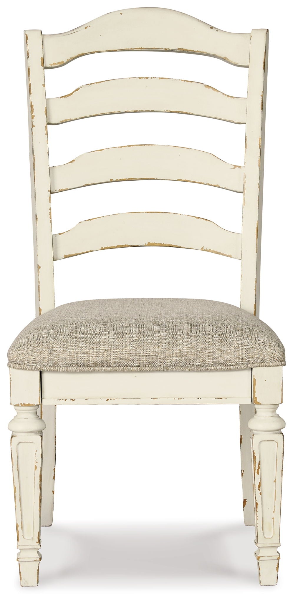 Realyn - Chipped White - Dining Uph Side Chair (Set of 2) - Ladderback Ashley Furniture 