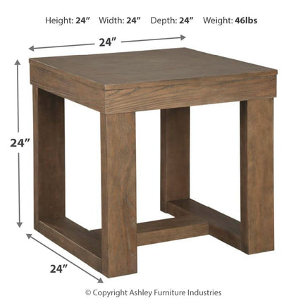 Cariton - Gray - Square End Table Ashley Furniture 