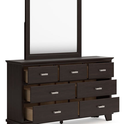 Covetown - Dark Brown - Dresser And Mirror Signature Design by Ashley® 