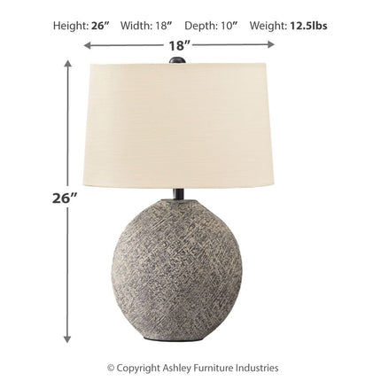 Harif - Beige - Paper Table Lamp Ashley Furniture 